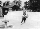 Jean posing at the newly built swimming pool which was funded by Gaumont British Studios where her father worked as director of cinematography.