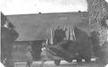 School bus in courtyard of Arlington Manor 1950